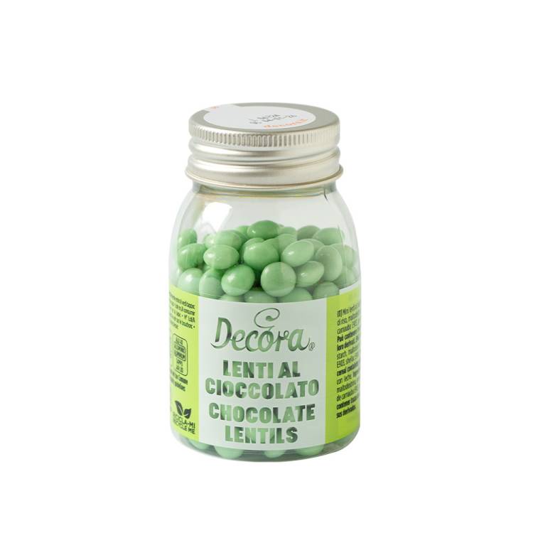 Decora čokoládové mini lentilky bledě zelené (80 g)