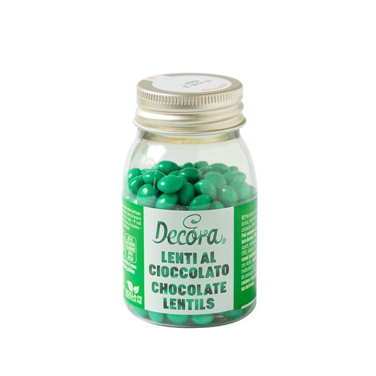 Decora čokoládové mini lentilky zelené (80 g)