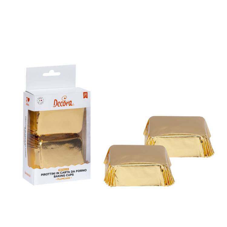 Decora košíčky na mini chlebíky Zlaté (20 ks)