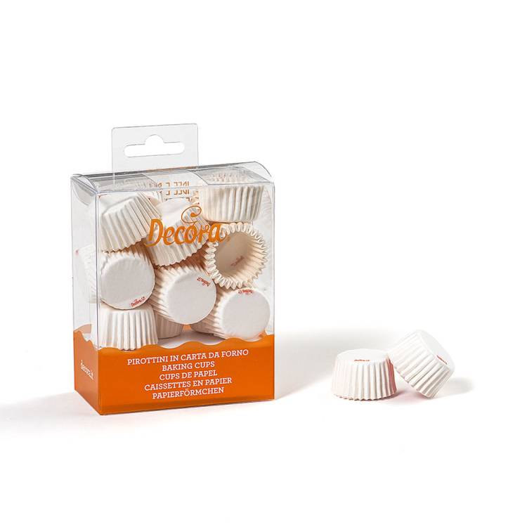 Decora mini košíčky na bonbony Bílé (200 ks)