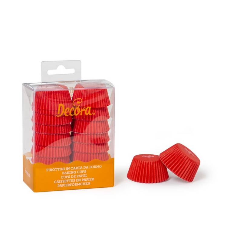 Decora mini košíčky na muffiny Červená (200 ks)