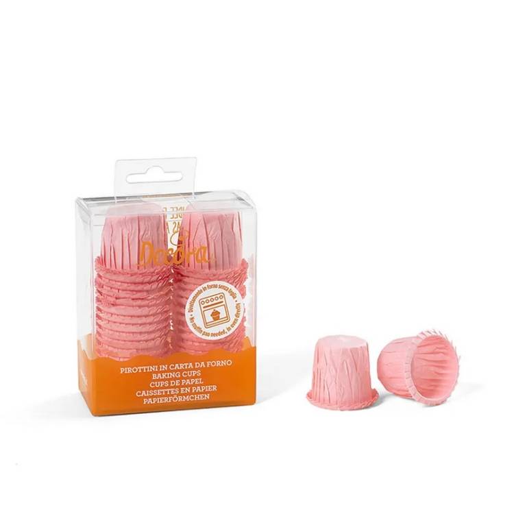 Decora mini pevné košíčky na muffiny Růžové (35 ks)