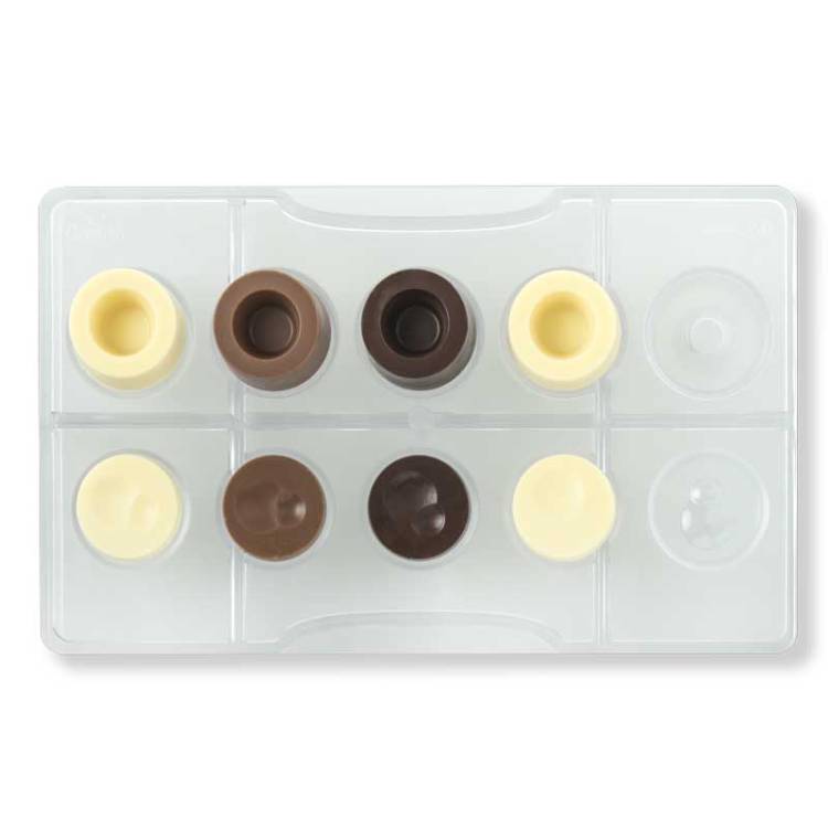 Decora polykarbonátová forma na čokoládu Kulaté pralinky s otvorem
