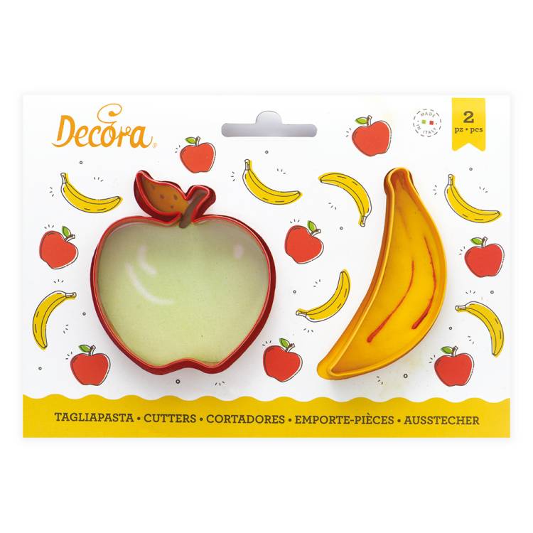 Decora vykrajovátko Banán a jablko (2 ks)