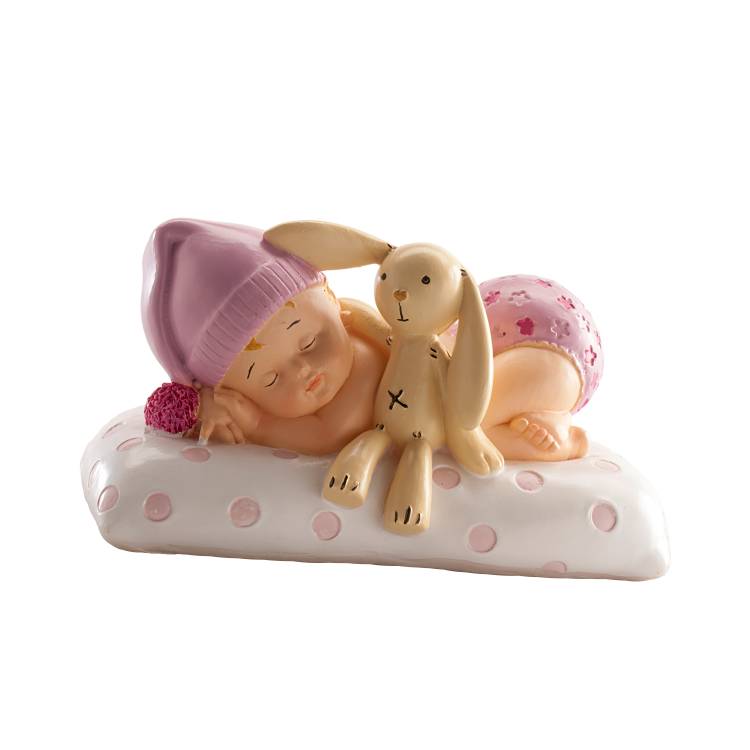 Dekora figurka Holčička spící s medvídkem