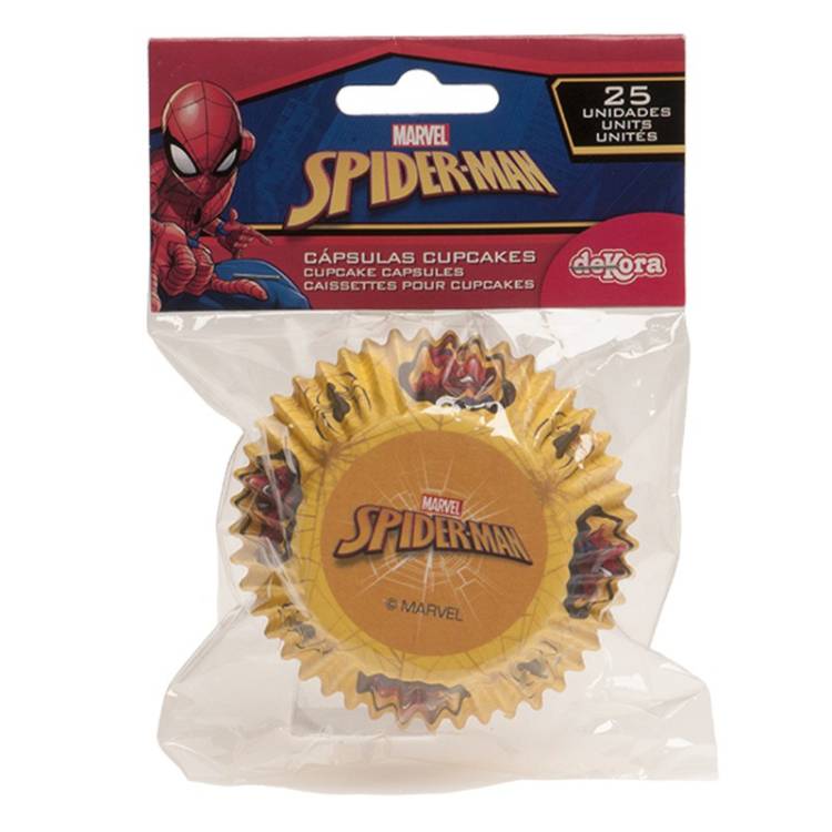 Dekora košíčky na muffiny žluté Spider-man (25 ks)