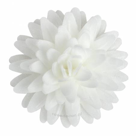Dekorace z jedlého papíru Sedmikráska ponponková bílá (12 ks)