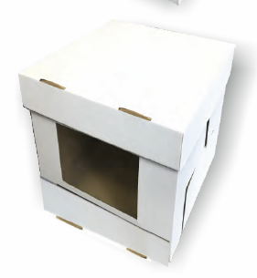 Dortová krabice patrová s okénkem (33 x 32,5 x 30 cm)