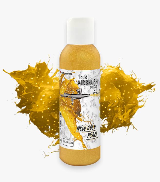 Food Colours airbrush barva tekutá perleťová New Gold Pearl (135 ml)