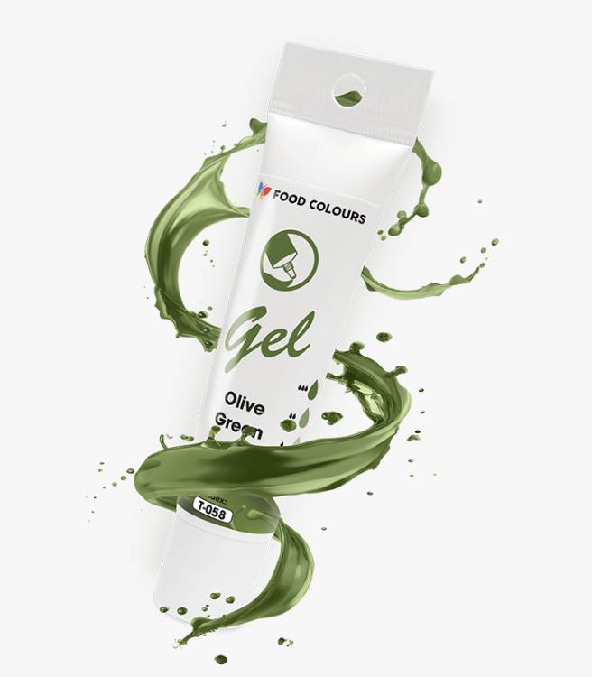 Food Colours gelová barva tuba Olive Green 30 g