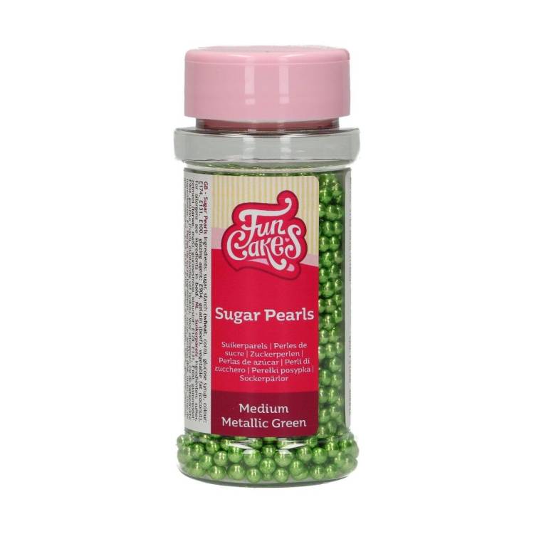 FunCakes Cukrové perly zelené (80 g)
