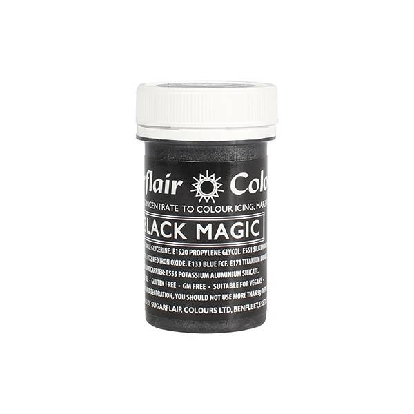 Gelová barva perleťová Sugarflair (25 g) Black Magic