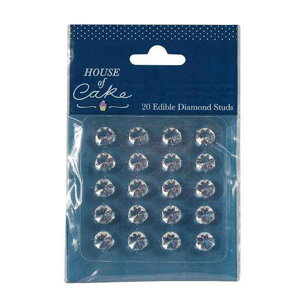 House of Cake Jedlé diamanty průhledné 10 mm (20 ks)