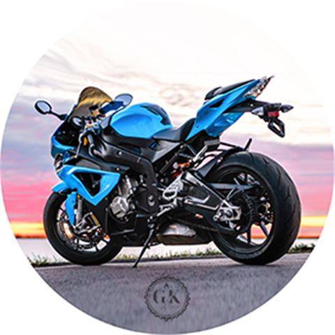 Jedlý obrázek Modrá motorka