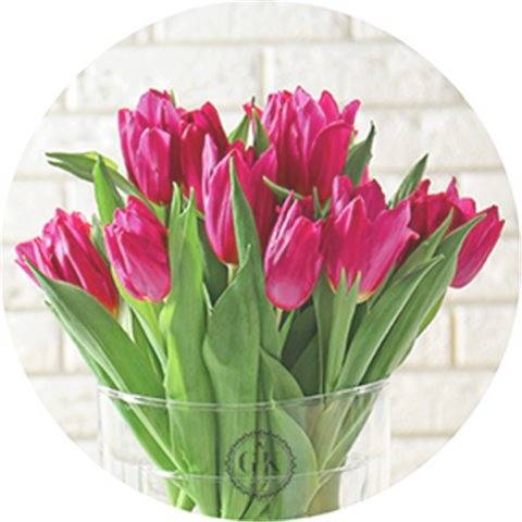 Jedlý obrázek Růžové tulipány