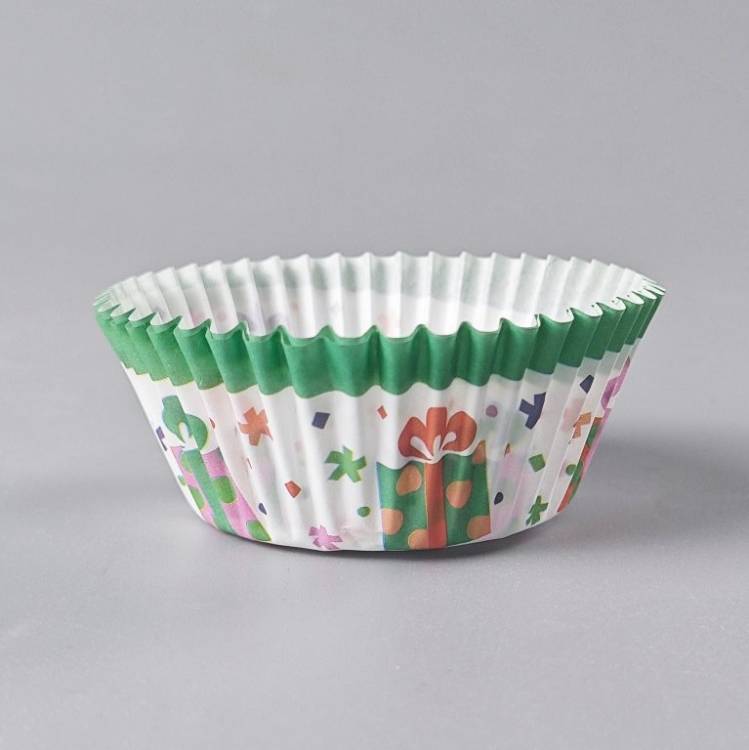 Košíčky na muffiny s vánočním motivem Dárky (100 ks)