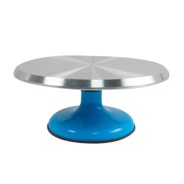 Kovový otočný stojan modrý 30 cm