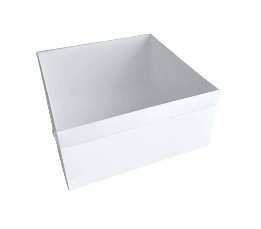 Krabice s průhledným víkem bílá (25,4 x 25,4 x 12,7 cm)
