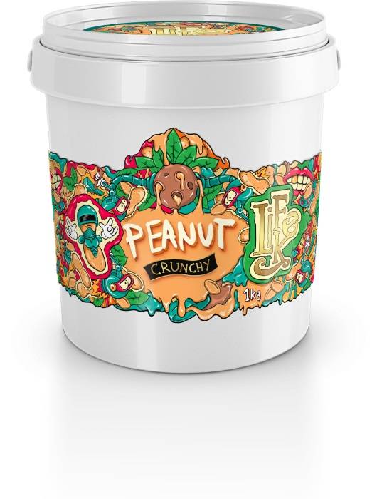 LifeLike Peanut Crunchy arašídový krém s kousky arašídů (1 kg) Trvanlivost do 24.5.2024!