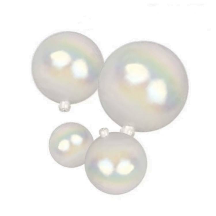 Nejedlá dekorace Koule bílé různé velikosti (4 ks)