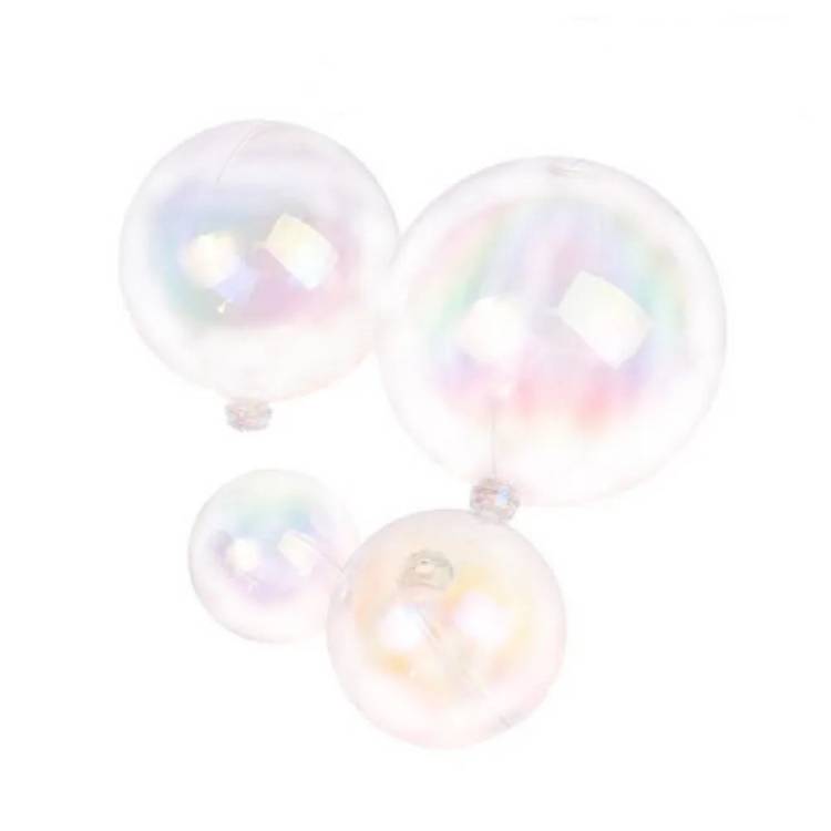 Nejedlá dekorace Koule průhledné různé velikosti (4 ks)