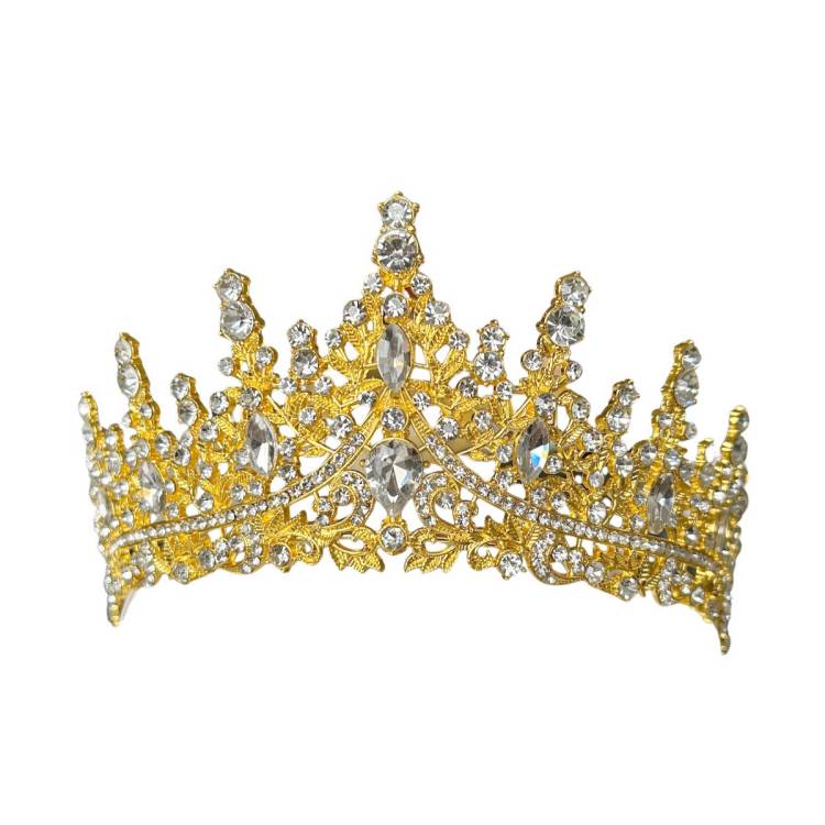 Nejedlá dekorace kovová Koruna zlatá