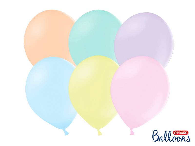 PartyDeco balónky barevné pastelové (10 ks, náhodné barvy)
