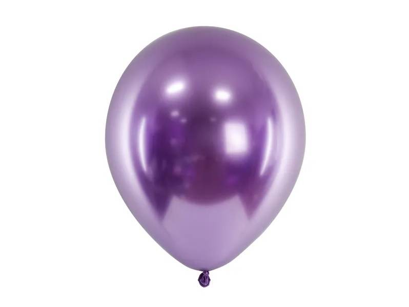 PartyDeco balónky fialové lesklé 30 cm (10 ks)