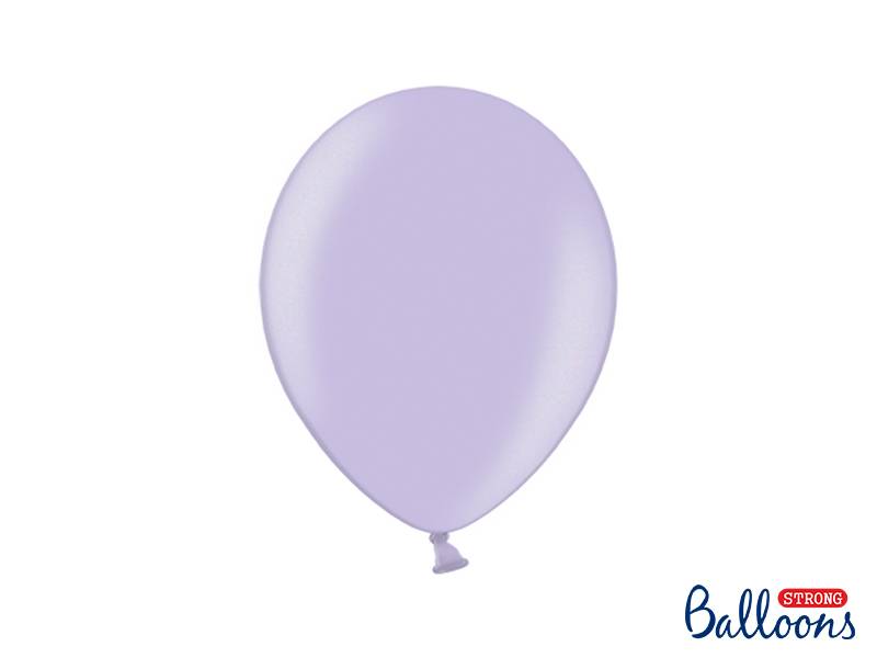 PartyDeco balónky fialové metalické 27 cm (10 ks)