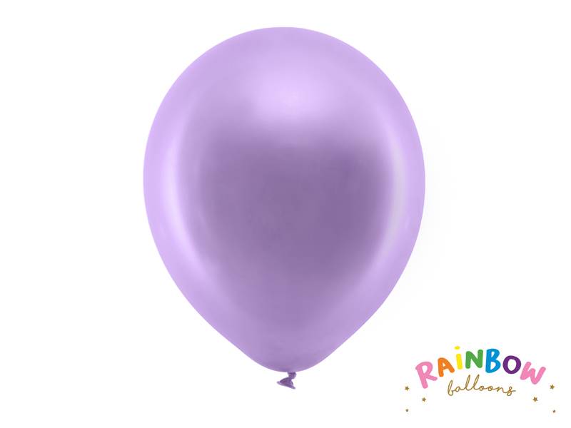 PartyDeco balónky fialové metalické 30 cm (10 ks)