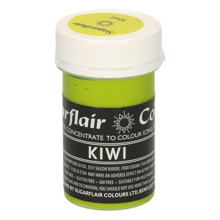 Pastelová gelová barva Sugarflair (25 g) Kiwi 1