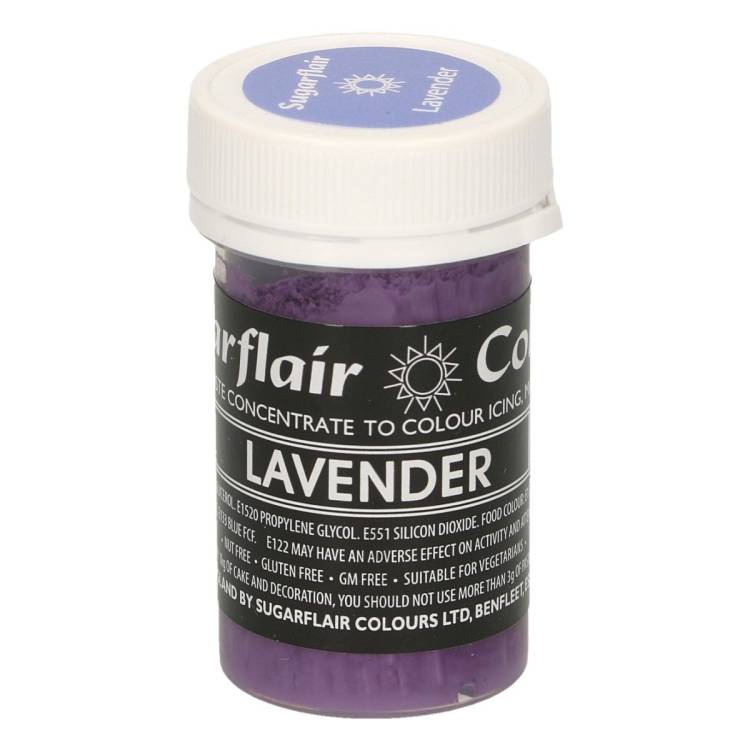 Pastelová gelová barva Sugarflair (25 g) Lavender 1