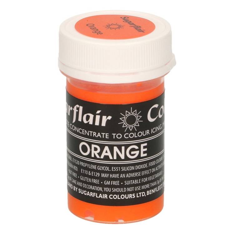 Pastelová gelová barva Sugarflair (25 g) Orange 1
