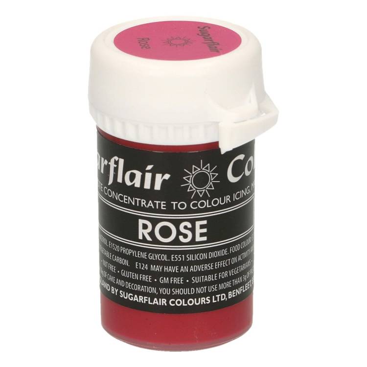 Pastelová gelová barva Sugarflair (25 g) Rose 1