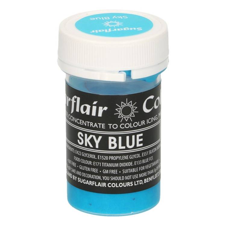 Pastelová gelová barva Sugarflair (25 g) Sky Blue