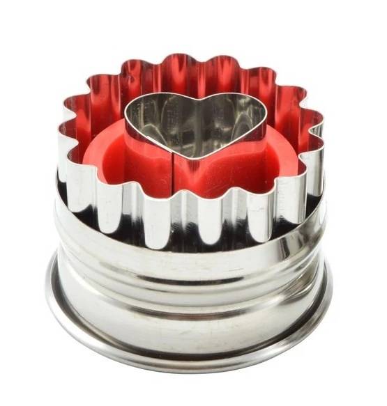 Perfect Home vypichovač se středem Srdíčko ve vroubkovaném kolečku