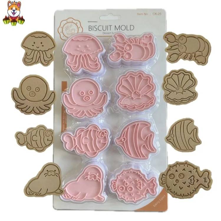 Plastové vypichovače Mořský svět (8 ks)