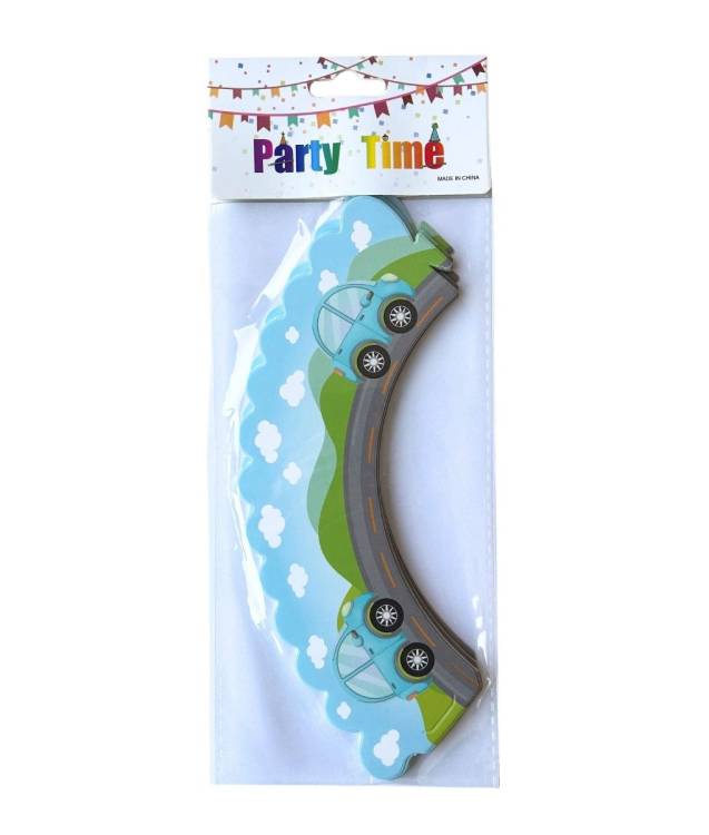 Přebaly na muffiny Modrá auta (12 ks)