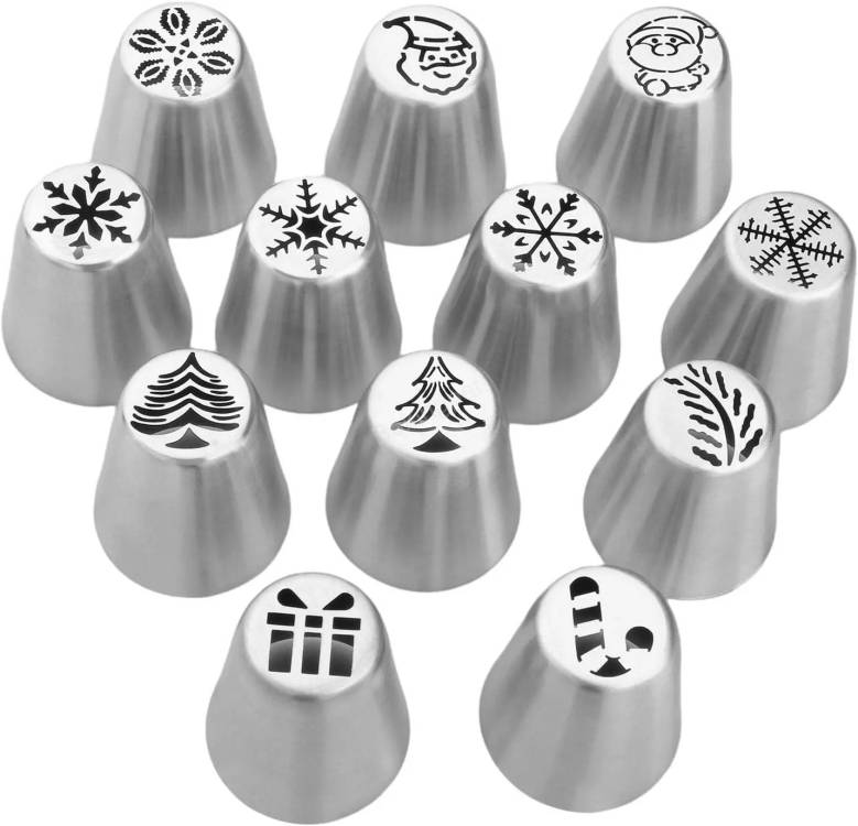 Sada trezírovacích špiček s vánočními motivy (12 ks)