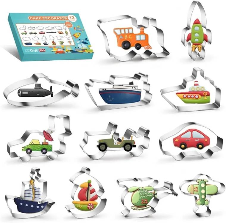 Sada vykrajovátek Dopravní prostředky (12 ks)