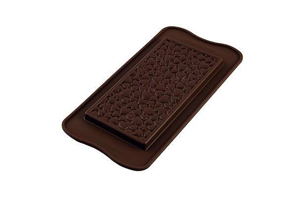 Silikomart forma na čokoládu Love Choco Bar (Tabulka se srdíčky)