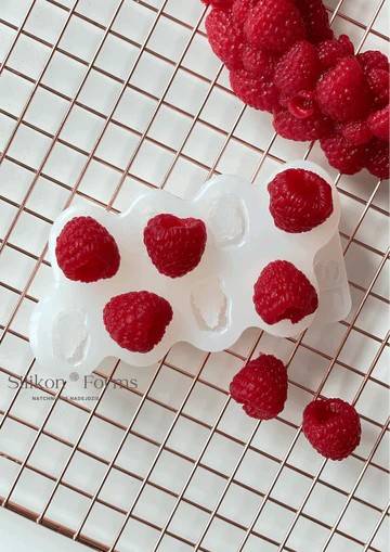 SilikonForms silikonová forma 3D Maliny (na 8 ks)