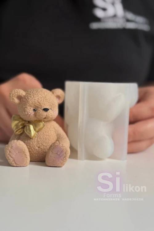 SilikonForms silikonová forma 3D Medvídek s mašlí