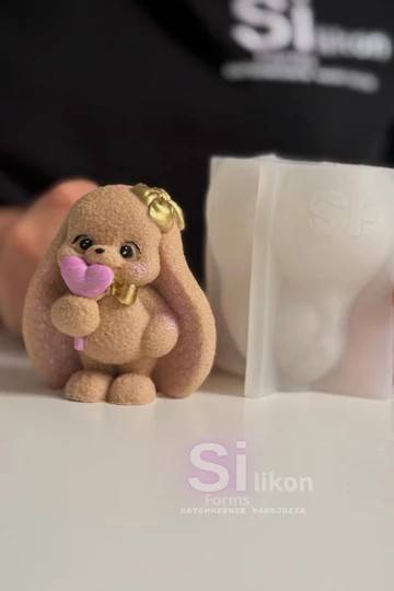 SilikonForms silikonová forma 3D Zajíček s lízátkem