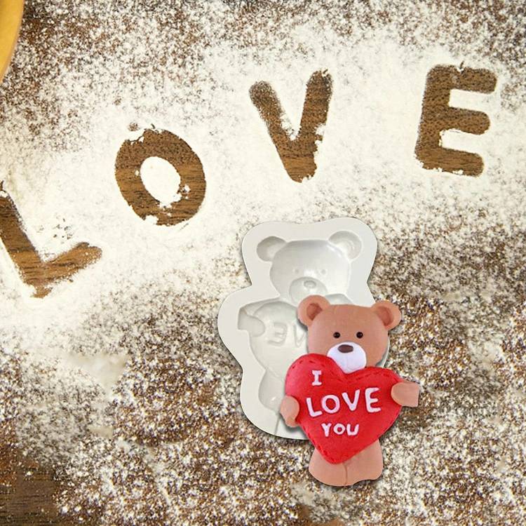Silikonová forma Medvídek se srdíčkem