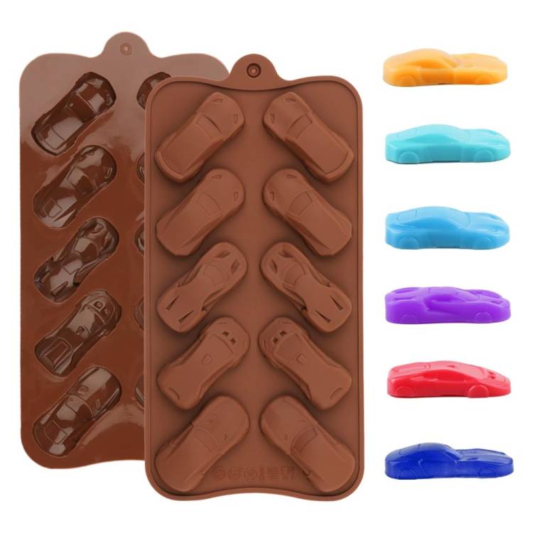 Silikonová forma na čokoládu Auta