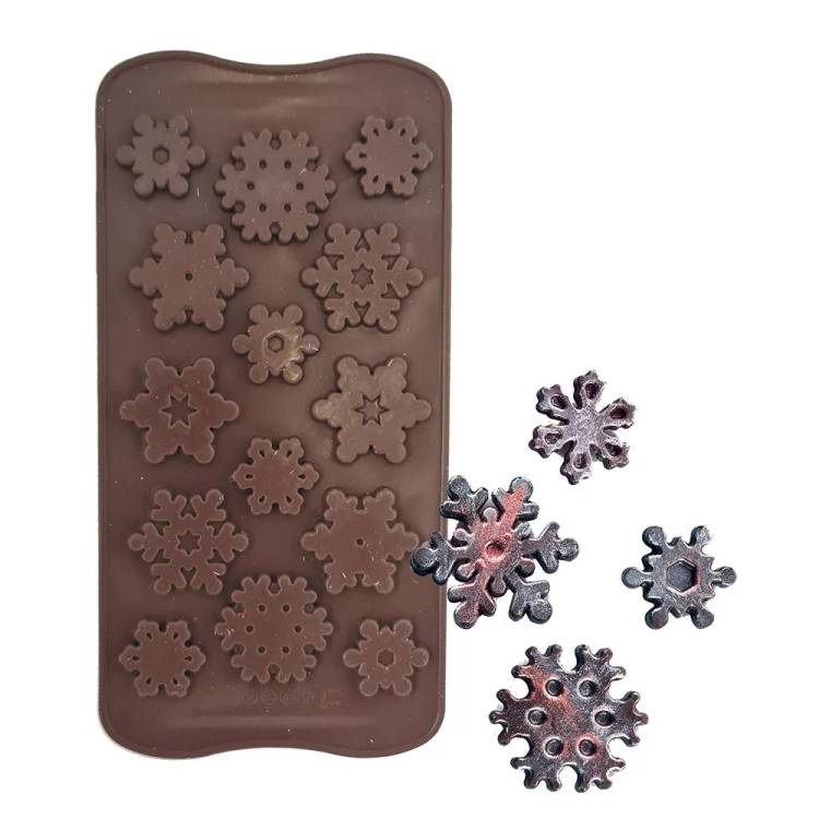 Silikonová forma na čokoládu Sněhové vločky