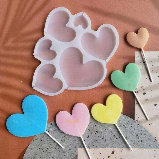 Silikonová forma na lízátka Srdíčka