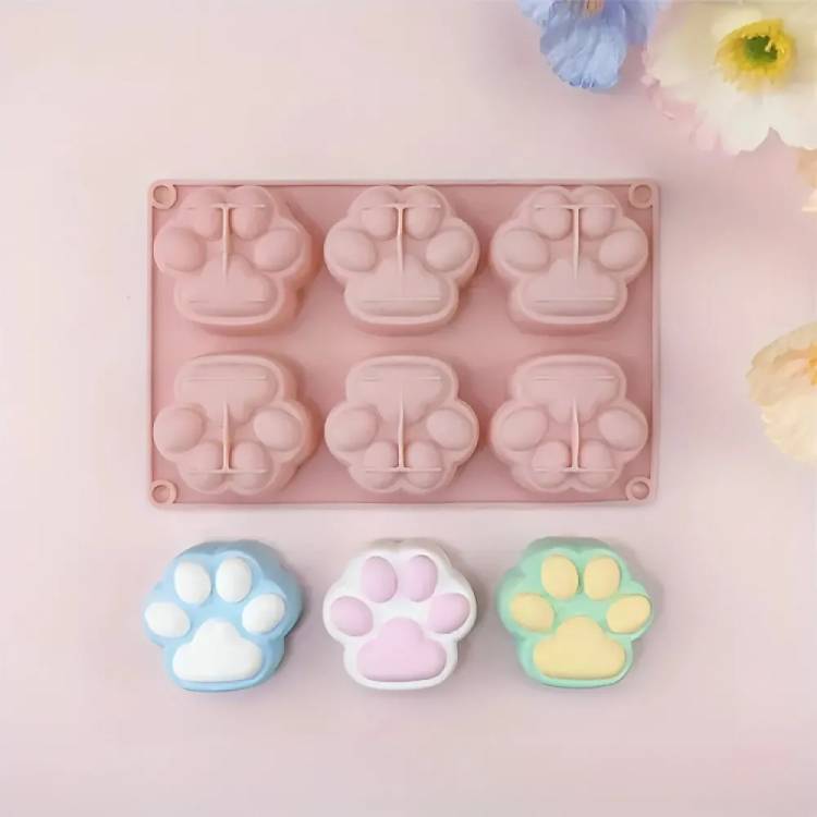 Silikonová forma na pečení/na mražené dezerty Tlapky (na 6 ks)