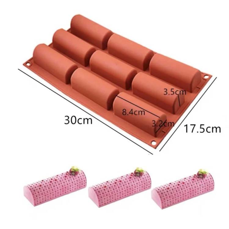 Silikonová forma na pečení/na mražené dezerty Tunely (na 9 ks)